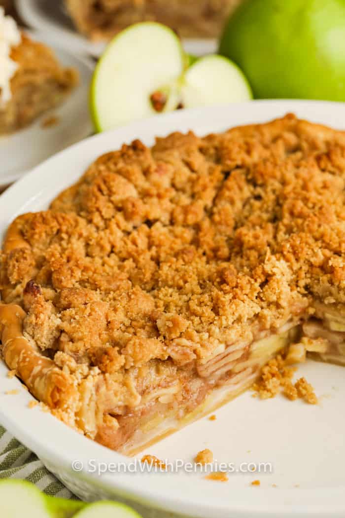 Holland almás pite kivett szeletekkel