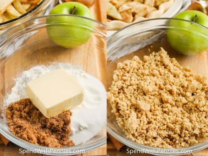 a vaj és a cukor keverési folyamata holland almás pite készítéséhez