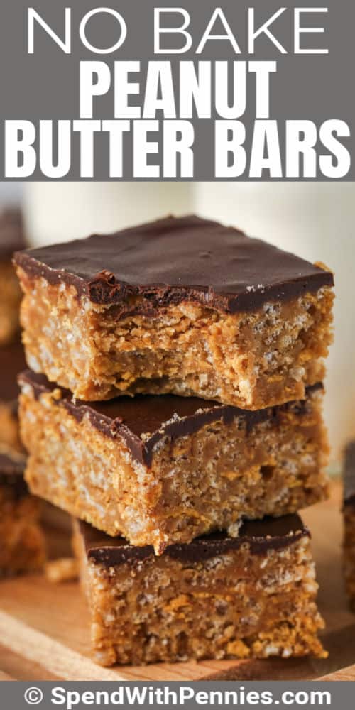 halom No Bake mogyoróvaj négyzetek írással