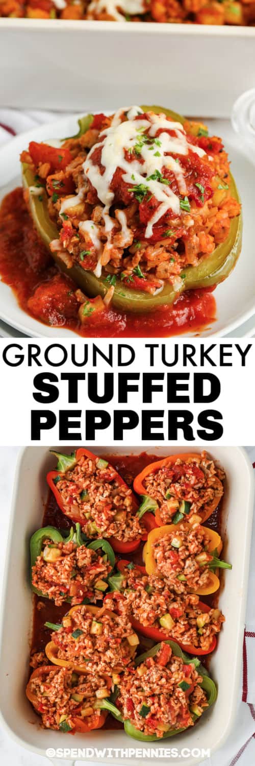 Őrölt pulyka töltött paprika a serpenyőbe és galvanizált