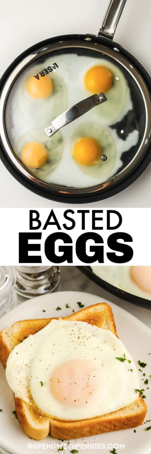 Basted Tojás főzés a serpenyőben, és címmel bevonva