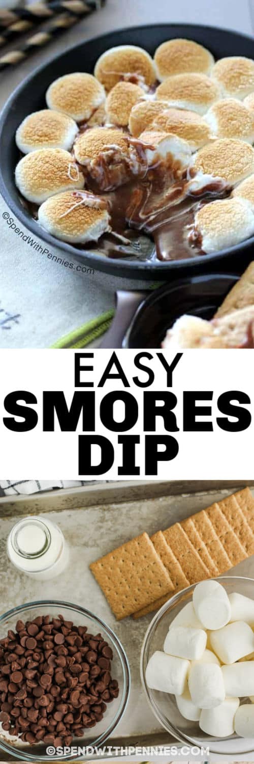 A S'mores dip egy gyors és egyszerű desszert, amelyet a gyerekekkel együtt élvezhetünk! Mindenki imádni fogja ezt az ooey-gooey, csokis mártogatást! #spendwithpennies # s'moresdip #smoresdip # desszert # recept #oven # skillet # nyugodt # bolyhos # howtomake # sertéscsésze # tábortűz Hozzávalók a Hot S'mores elkészítéséhez Mártsa be a serpenyőben lévő utolsó étellel és egy címmel