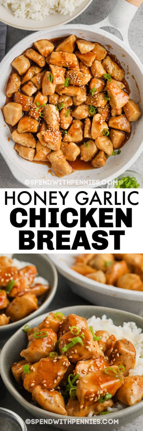 főtt mézes fokhagymás csirke és borított étel címmel