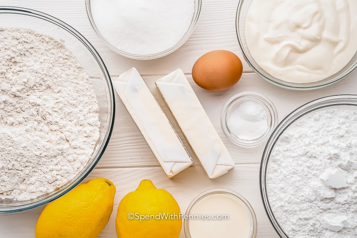 Hozzávalók citromos sütemények készítéséhez