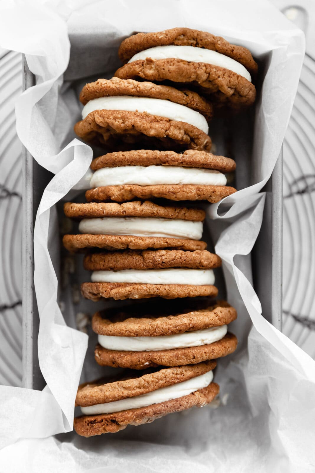 házi zabpehely krémes pite cookie -kat