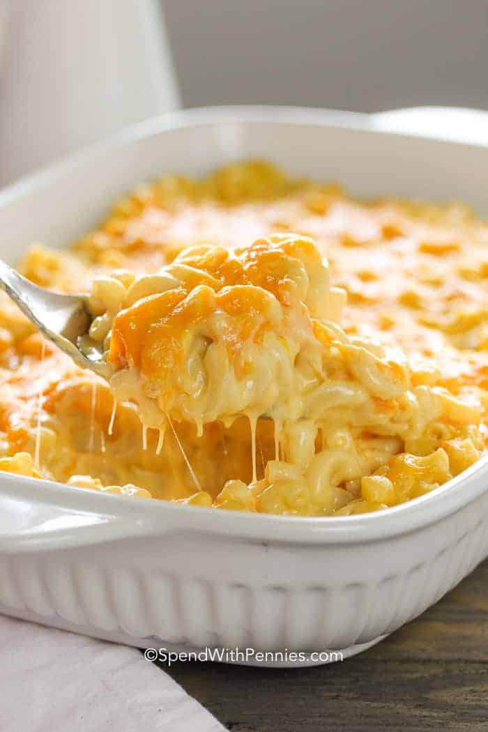 Spoonful of Easy Macaroni and Cheese Casserole
