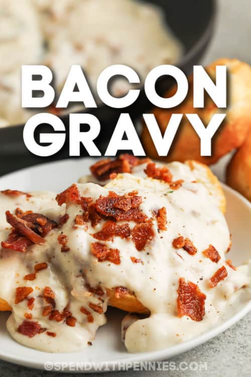 táblás Bacon Gravy írással