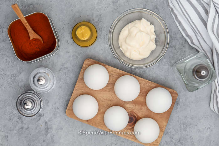 ingredients to make Classic Deviled Eggs