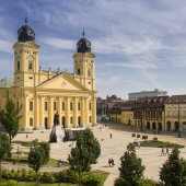 Main square of Debrecen city, Hungary